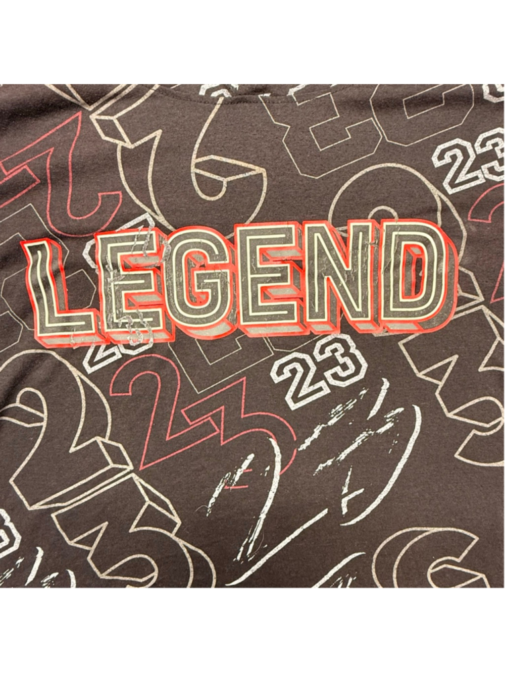 Men's Hustle G Black Red 23 Legend Michael Jordan Lightweight Hoodie Large - Picture 3 of 8